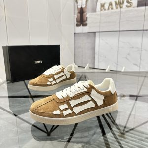 Suede Low-Top Sneakers, Camel