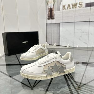 Leather Low-Top Sneakers Ivory