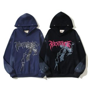 Streetwear Graphic Hoodie Midnight Blue