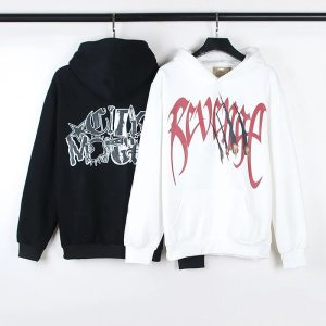 Gothic Cotton Hoodie Ivory