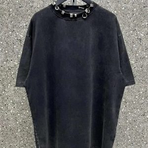 Balenciaga Metal Ring Clasp Vintage T-shirt Black